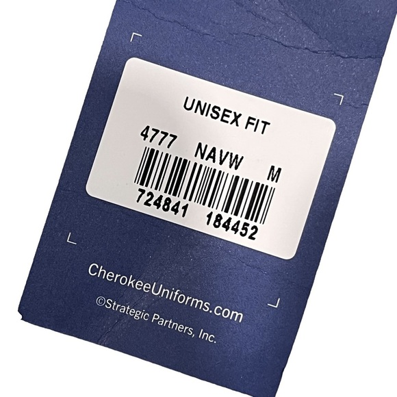 NEW Cherokee Workwear Navy V-neck Scrub Top - Picture 6 of 6